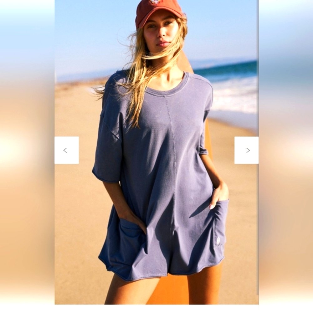Free People Blue Romper